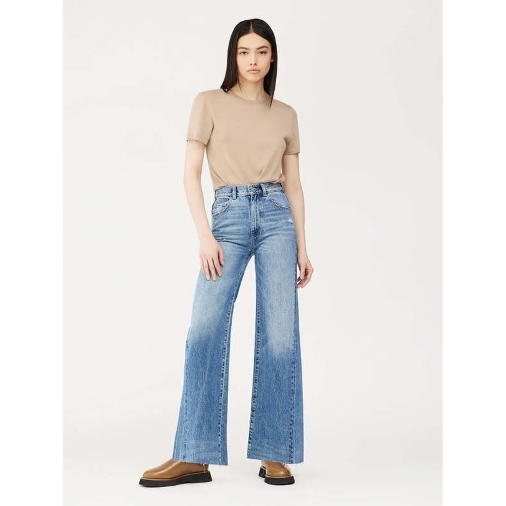 DL1961 Hepburn Wide Leg High Rise Vintage‎ 31 Inch Jeans Size 25